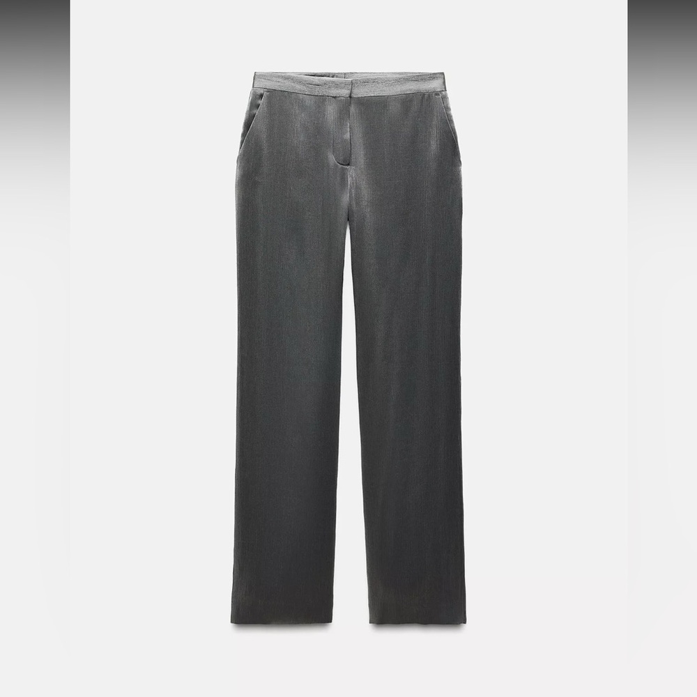 Zara Gray Silky Trousers